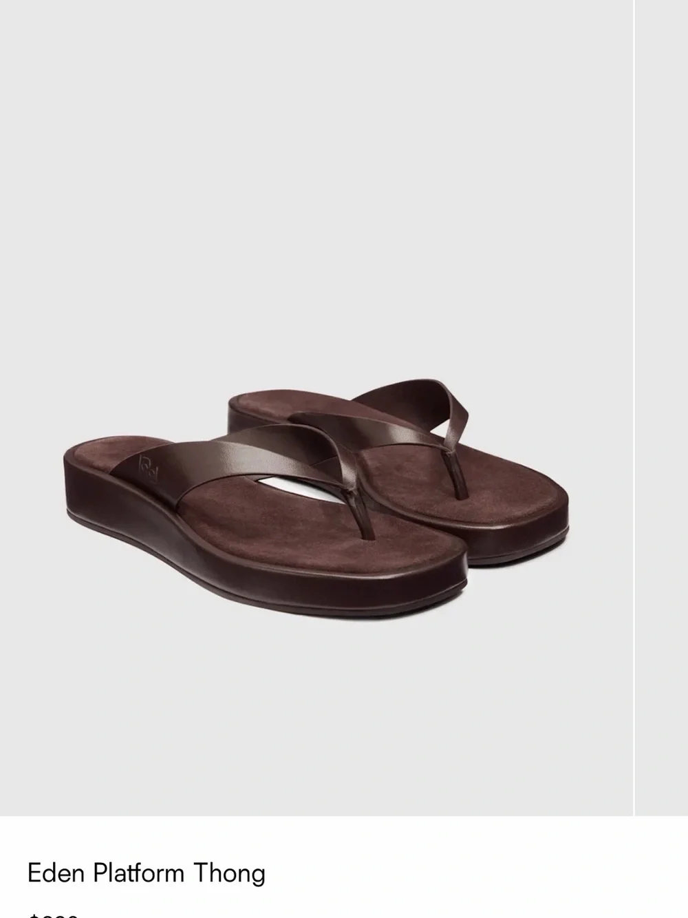 Reformation Eden Platform Thong Sandals in Dark Brown 7